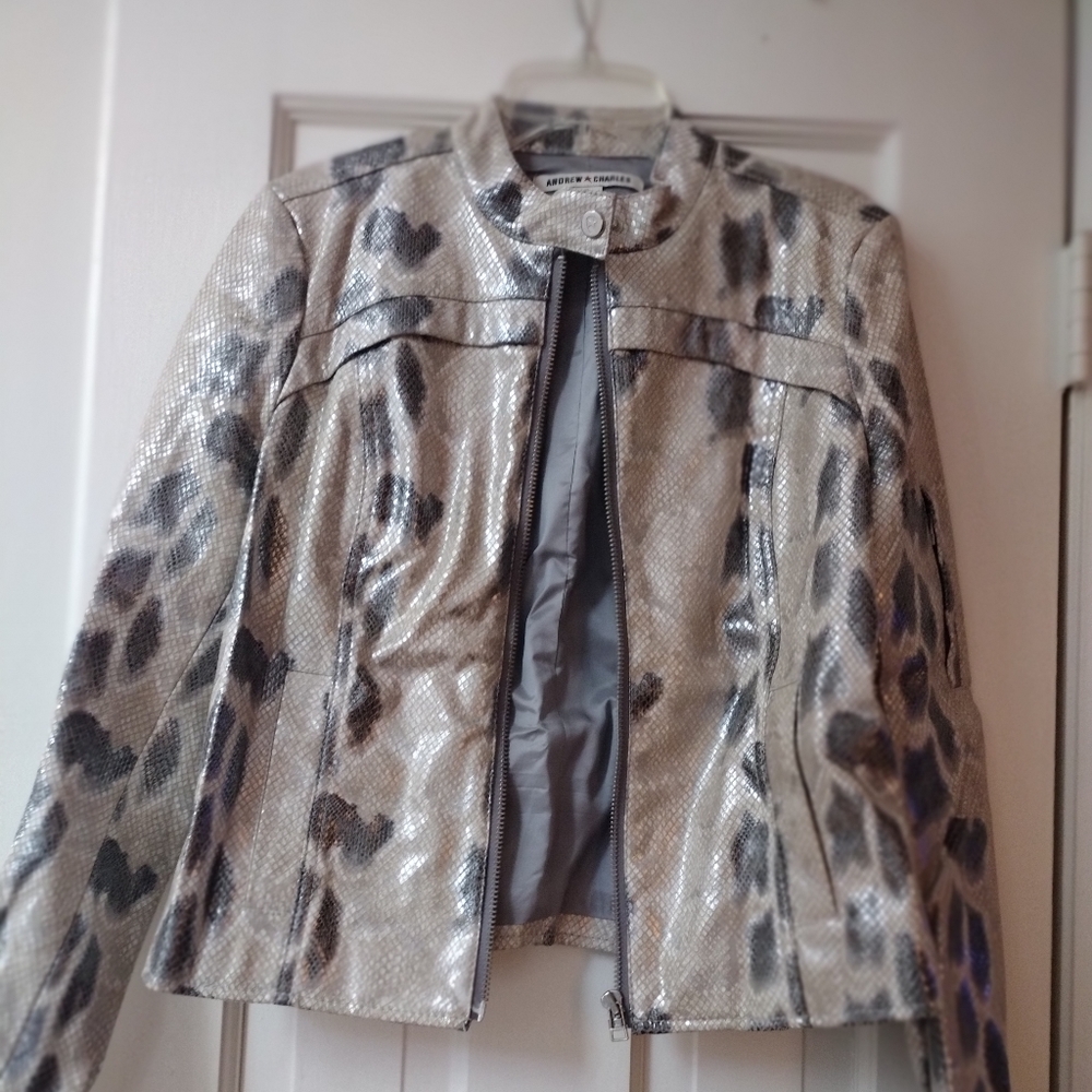 Andrew Charles Faux Leather Jacket